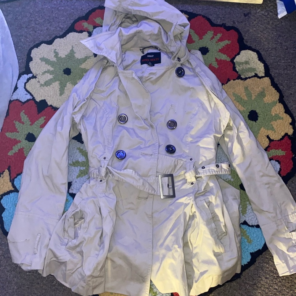 Women's Small Miss Sixty Vintage Tan Lightweight Jacket